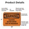 Signmission Caution Do Not Enter Test In Progress OSHA Warning Sign, Plastic, 10in W x 7in L, 2PK OS-2PACK-WS-P-710-L-12007 - alternate 6